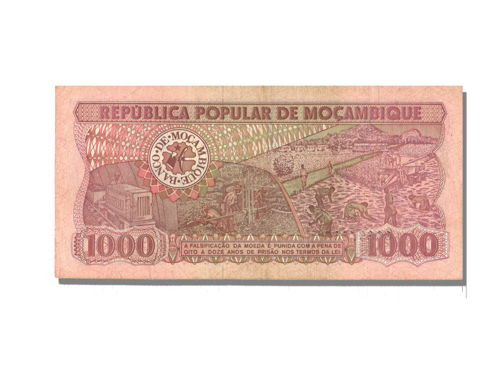 Mozambique, 1000 Meticais, 1989, KM #132c, 1989-06-16, UNC(63), CC3975697G