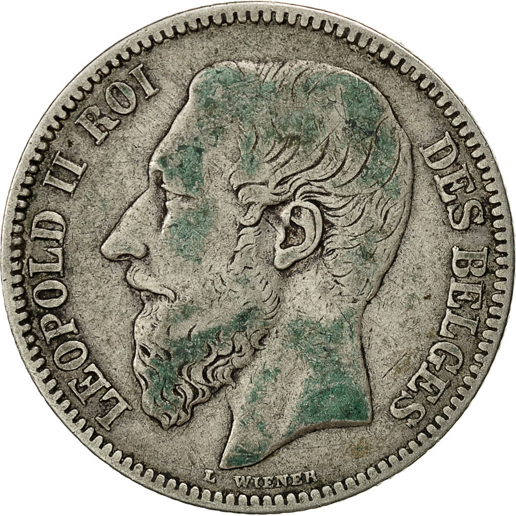 Münze, Belgien, Leopold II, 2 Francs, 2 Frank, 1867, S, Silber, KM:30.1
