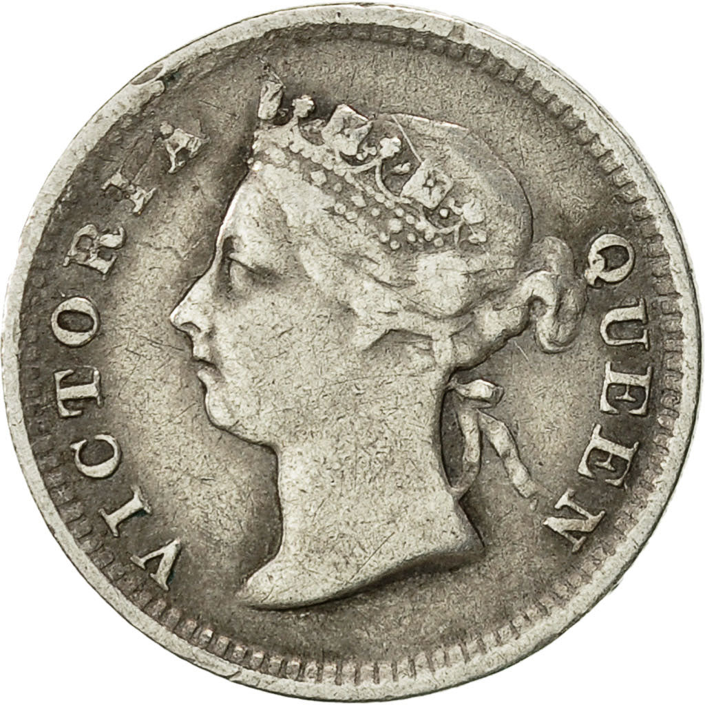 Hong Kong, Victoria, 5 Cents, 1892, VF(20-25), Silver, KM:5