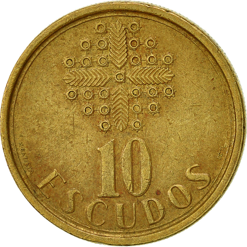Monnaie, Portugal, 10 Escudos, 1988, TTB, Nickel-brass, KM:633