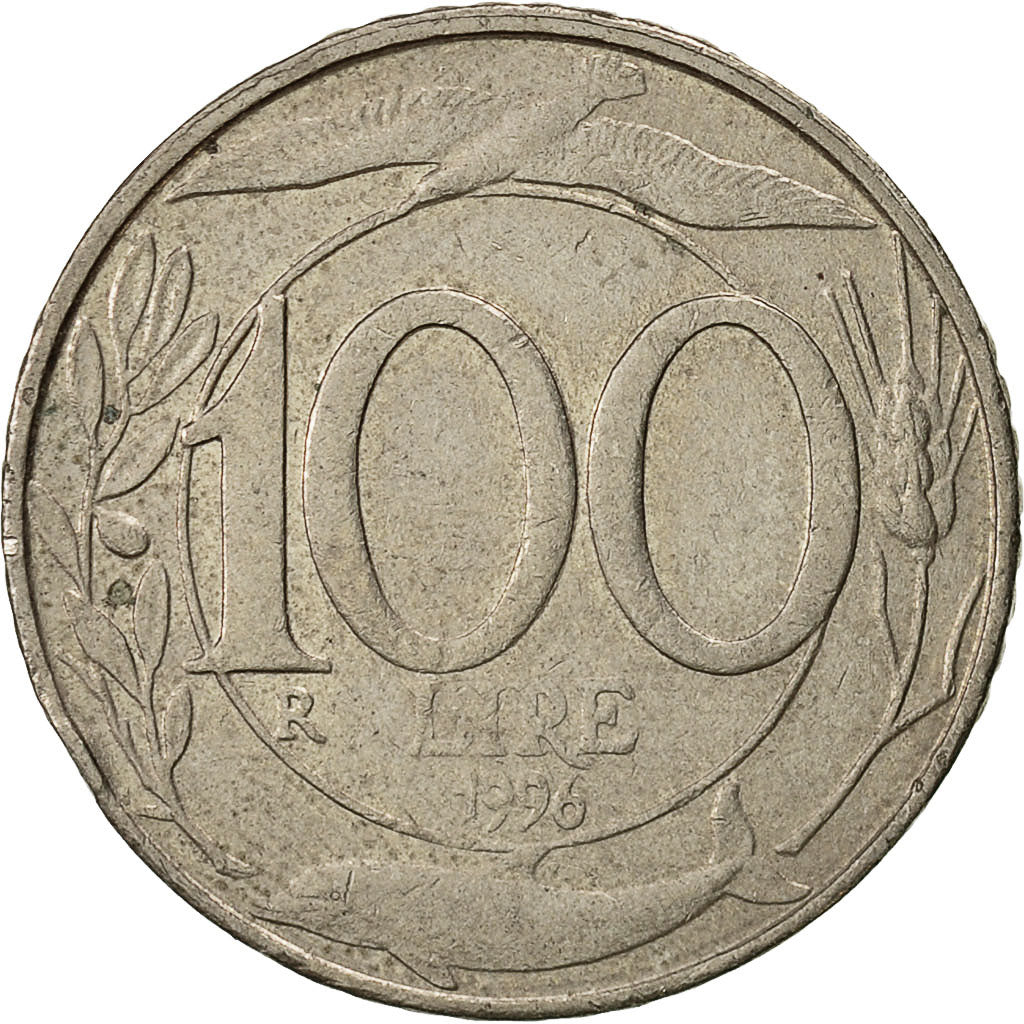 Münze, Italien, 100 Lire, 1996, Rome, S, Copper-nickel, KM:159