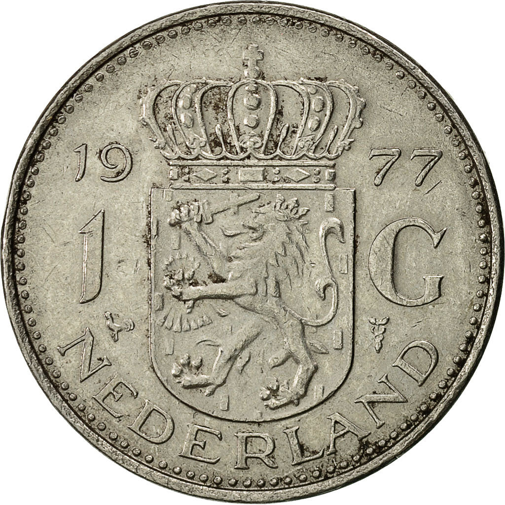 Münze, Niederlande, Juliana, Gulden, 1977, S, Nickel, KM:184a