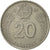 Moneda, Hungría, 20 Forint, 1984, BC+, Cobre - níquel, KM:630