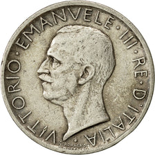 Coin, Italy, Vittorio Emanuele III, 5 Lire, 1927, Rome, VF(20-25), Silver