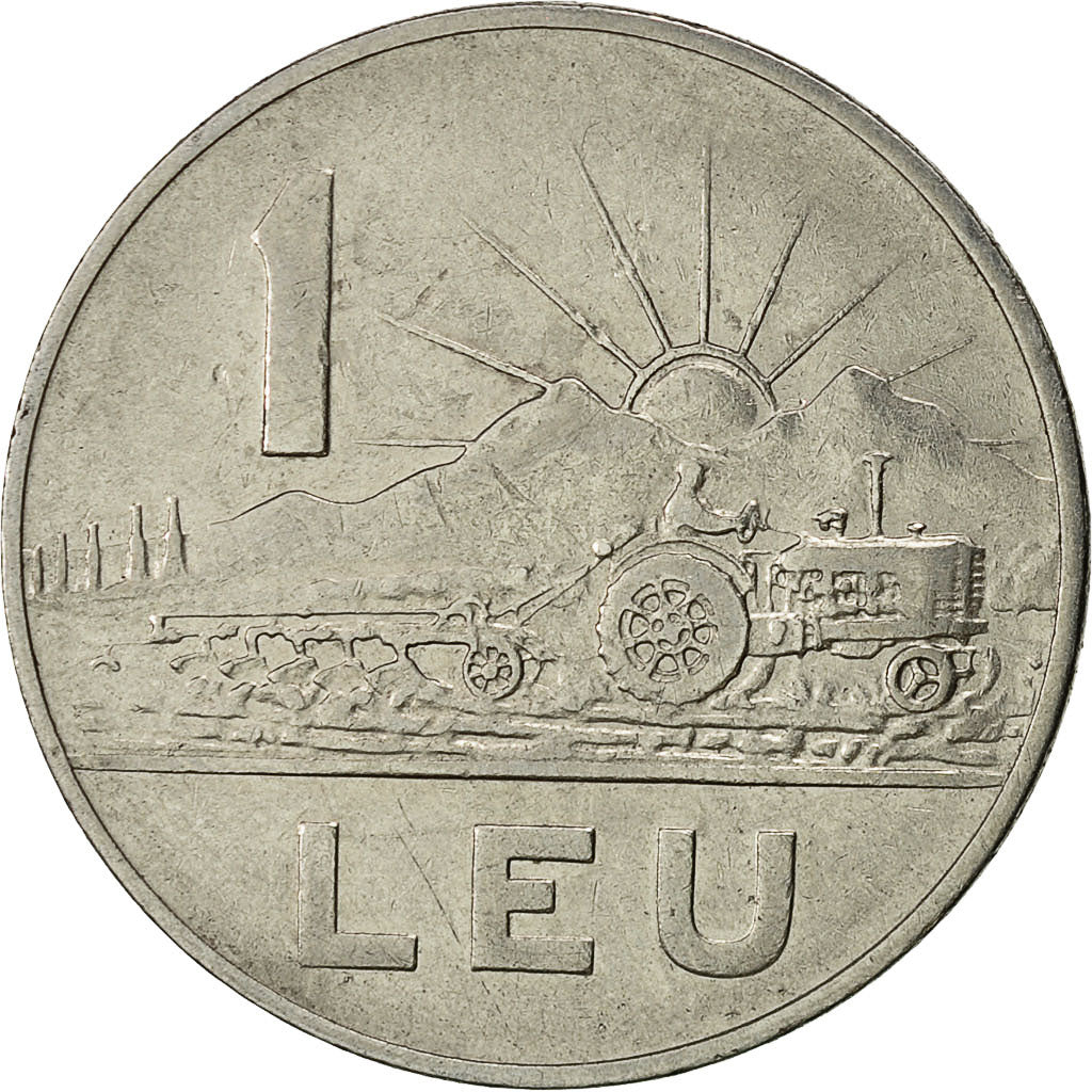 Moneta, Rumunia, Leu, 1966, VF(30-35), Nikiel powlekany stalą, KM:95