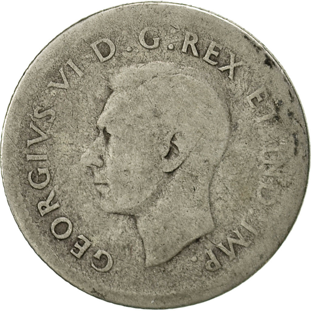 Monnaie, Canada, George VI, 10 Cents, 1939, Royal Canadian Mint, Ottawa, B+