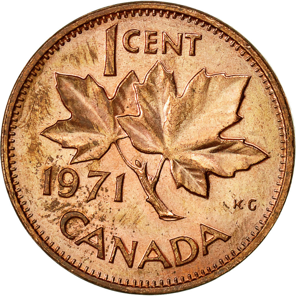 Moneta, Canada, Elizabeth II, Cent, 1971, Royal Canadian Mint, Ottawa, MB+