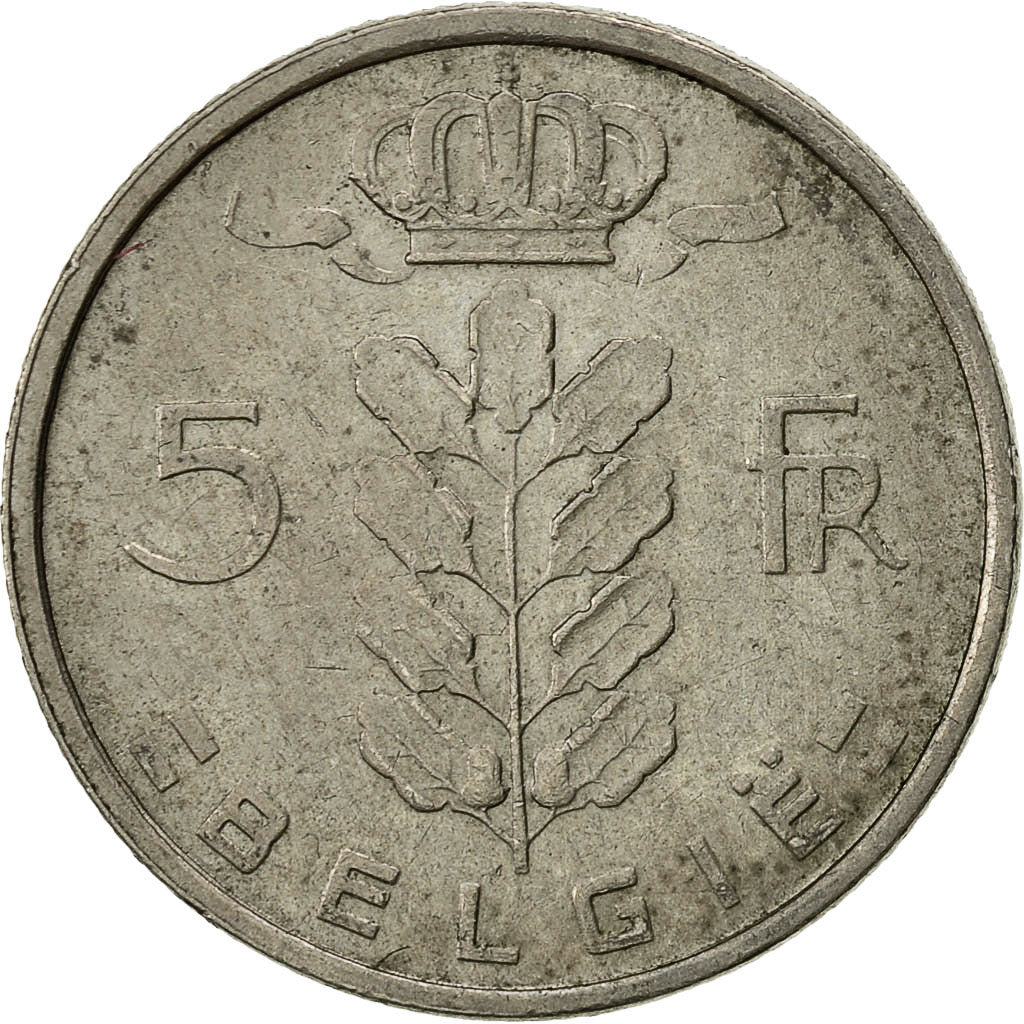 Münze, Belgien, 5 Francs, 5 Frank, 1974, S+, Copper-nickel, KM:135.1