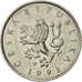 Moneda, República Checa, Koruna, 1993, MBC, Níquel chapado en acero, KM:7