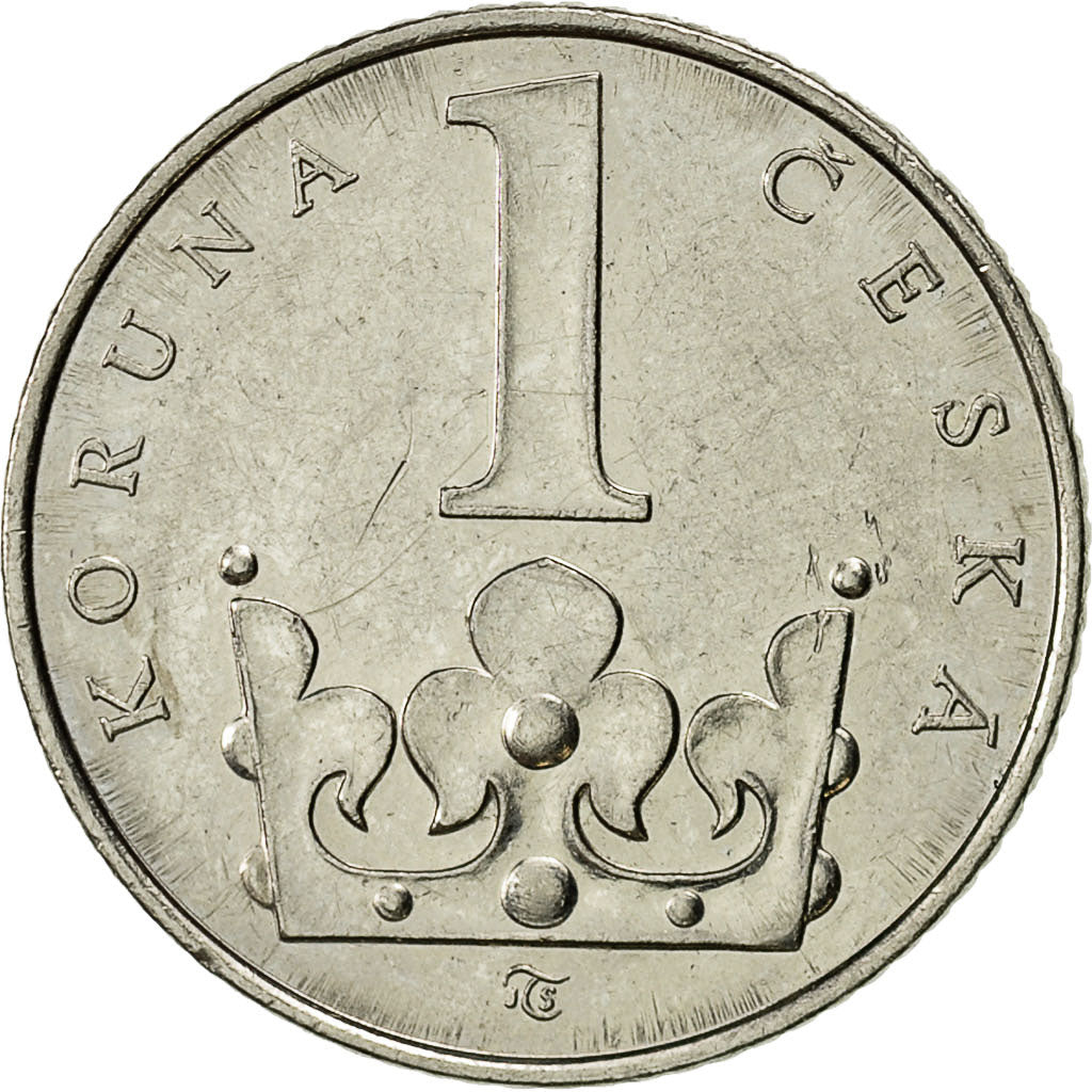 Münze, Tschechische Republik, Koruna, 1993, SS, Nickel plated steel, KM:7