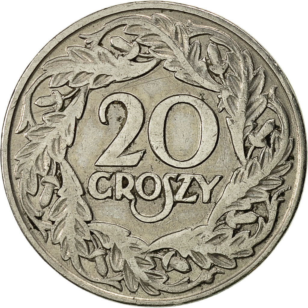 Coin, Poland, 20 Groszy, 1923, VF(30-35), Nickel, KM:12