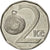 Moneta, Repubblica Ceca, 2 Koruny, 1993, MB+, Acciaio placcato nichel, KM:9