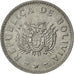Moneta, Bolivia, 10 Centavos, 1991, VF(30-35), Stal nierdzewna, KM:202