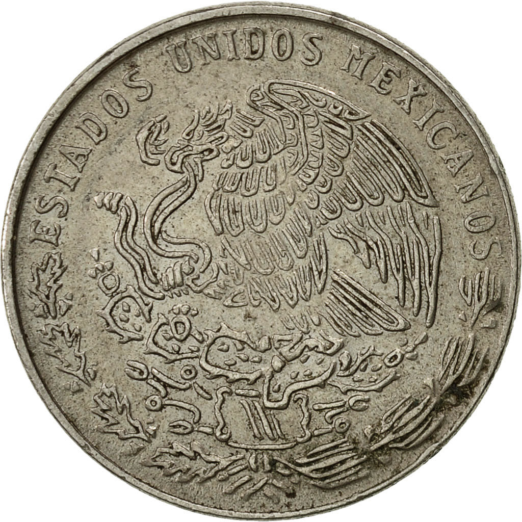 Moneta, Messico, 20 Centavos, 1975, Mexico City, MB, Rame-nichel, KM:442