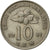 Moneta, Malesia, 10 Sen, 1991, MB+, Rame-nichel, KM:51