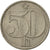 Coin, Czechoslovakia, 50 Haleru, 1986, VF(30-35), Copper-nickel, KM:89