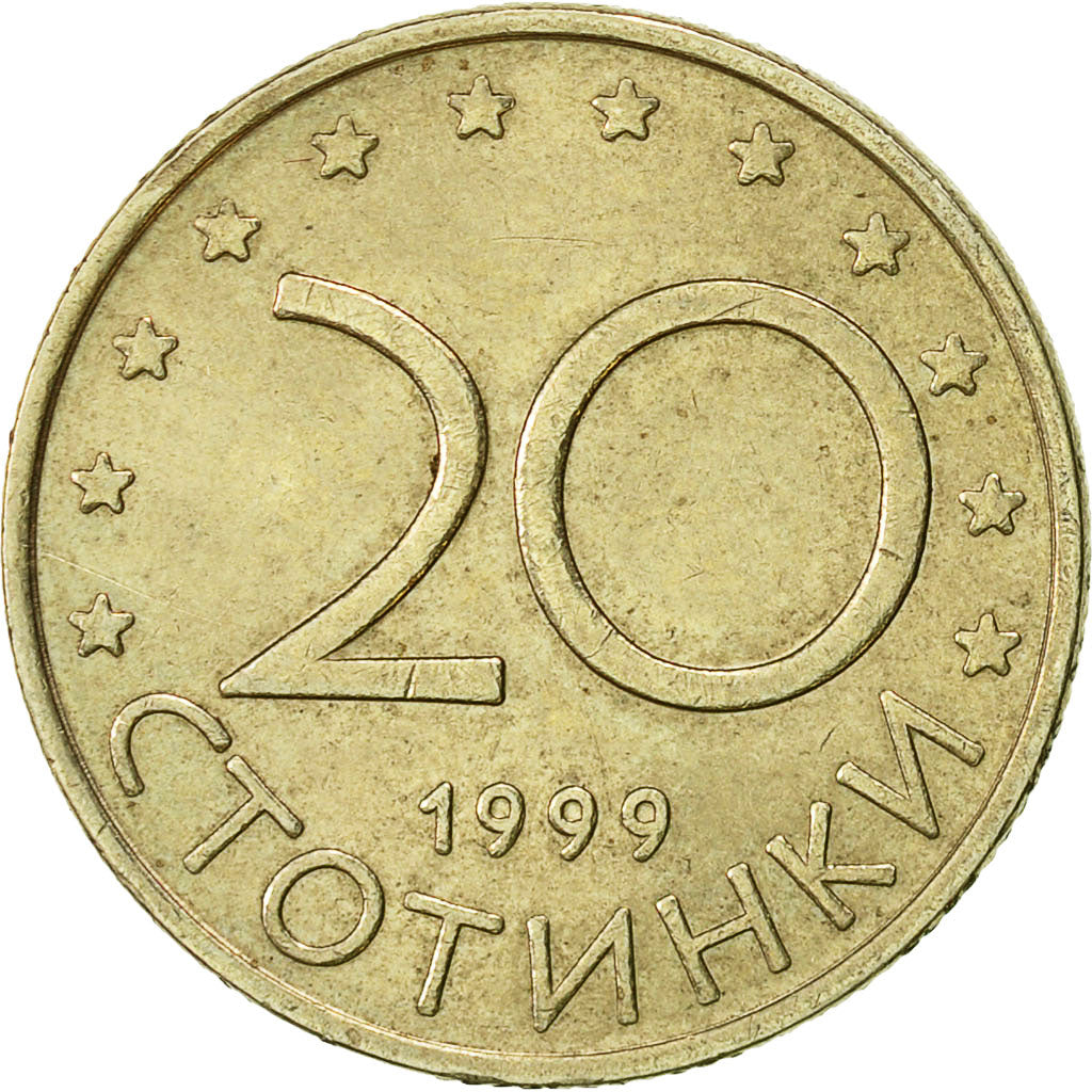 Coin, Bulgaria, 20 Stotinki, 1999, Sofia, VF(30-35), Copper-Nickel-Zinc, KM:241