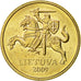 Moneda, Lituania, 10 Centu, 2009, MBC, Níquel - latón, KM:106