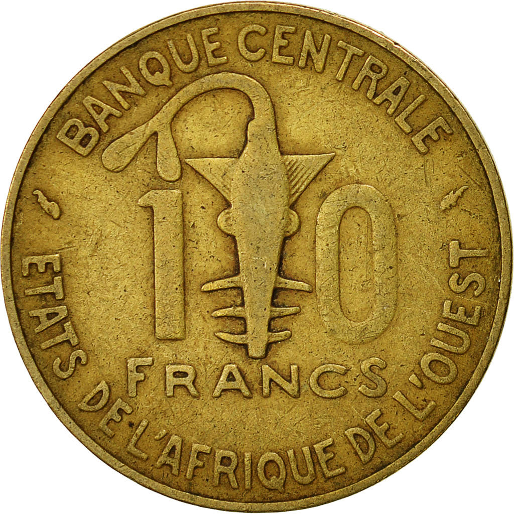 Munten, West Afrikaanse Staten, 10 Francs, 1975, FR, Aluminum-Nickel-Bronze