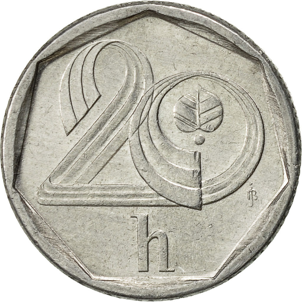 Moneta, Czechy, 20 Haleru, 1995, VF(30-35), Aluminium, KM:2.1