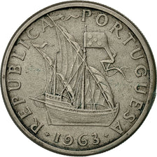 Coin, Portugal, 5 Escudos, 1963, VF(30-35), Copper-nickel, KM:591