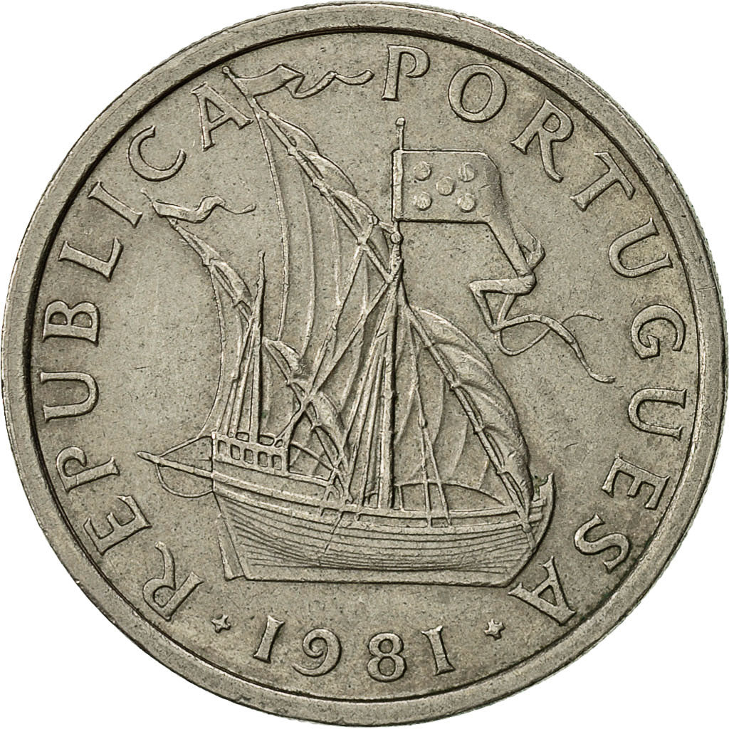 Monnaie, Portugal, 5 Escudos, 1981, TB+, Copper-nickel, KM:591