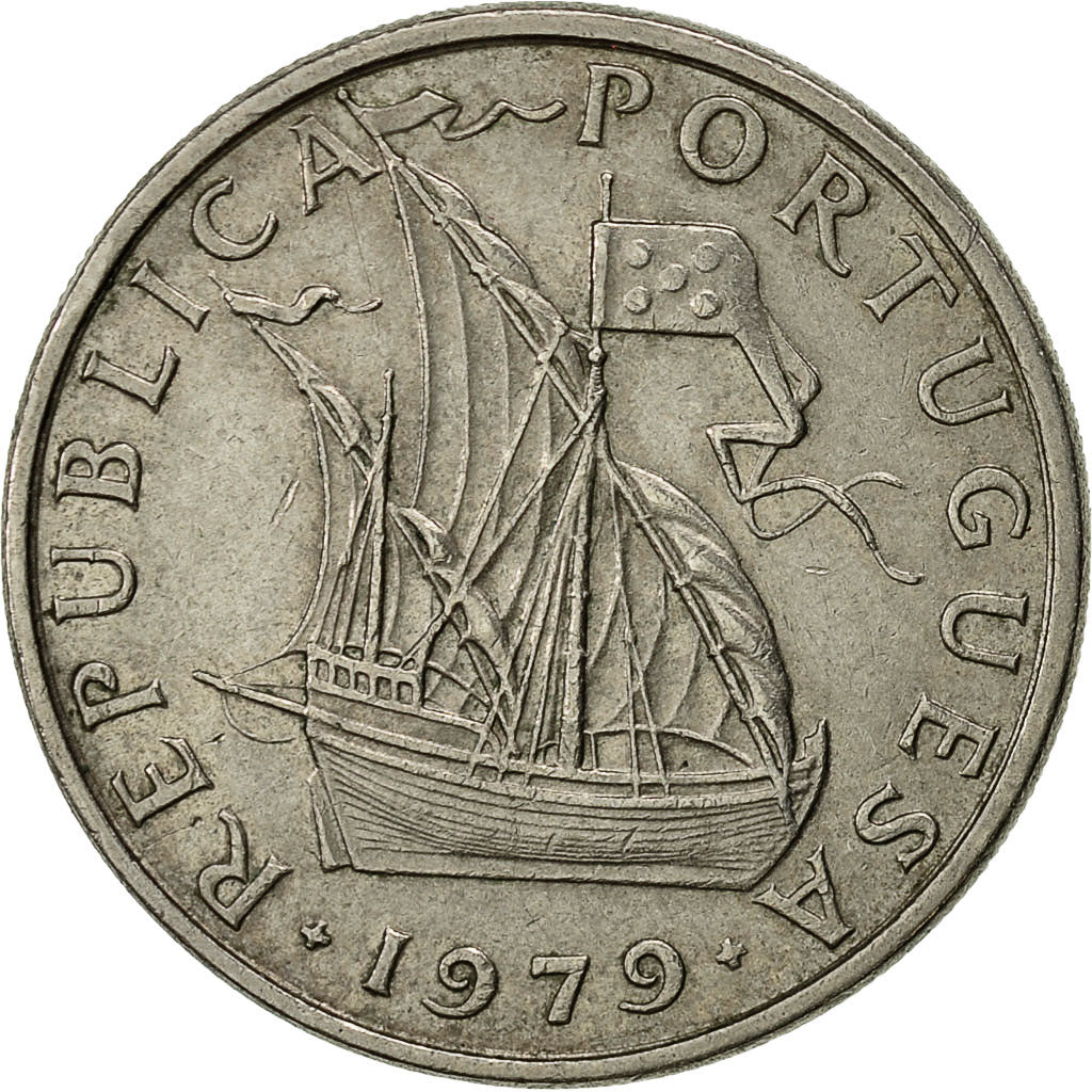 Munten, Portugal, 5 Escudos, 1979, FR+, Copper-nickel, KM:591