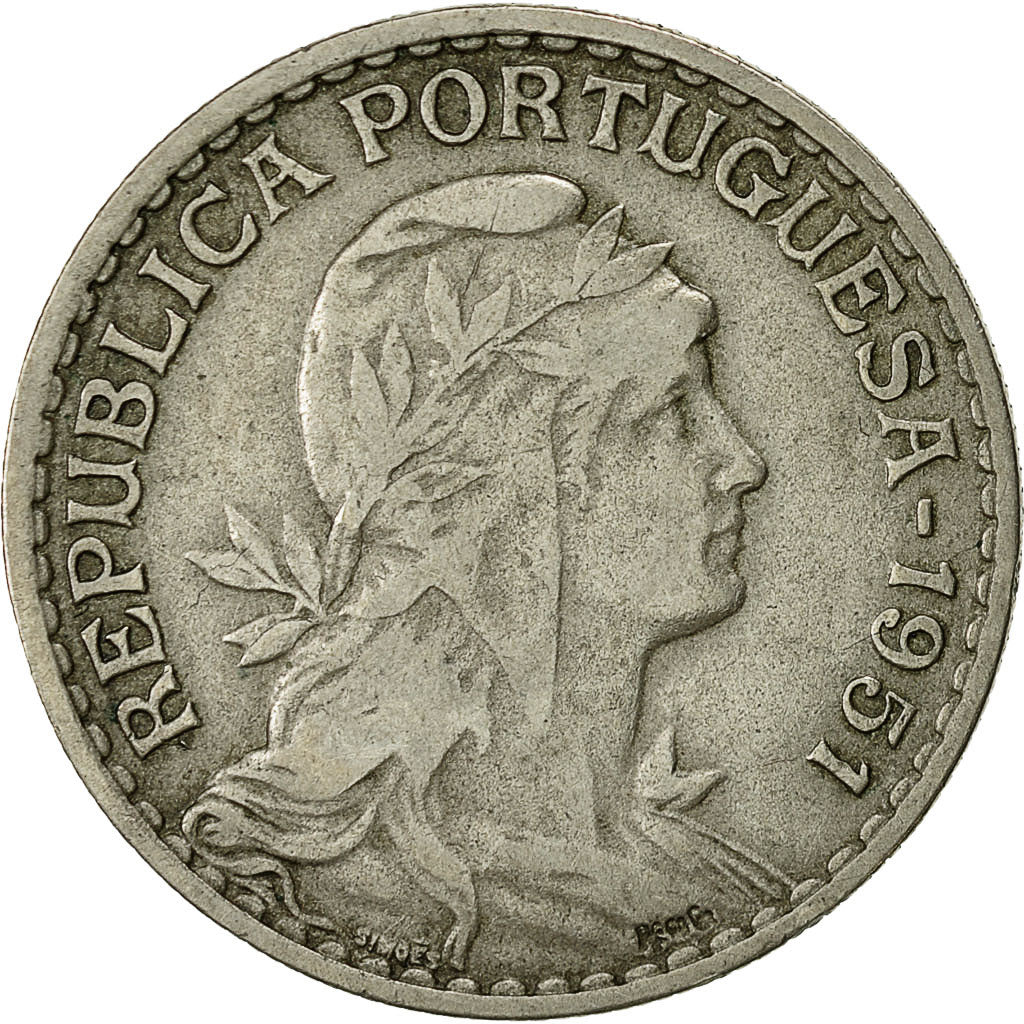 Munten, Portugal, Escudo, 1951, FR+, Copper-nickel, KM:578