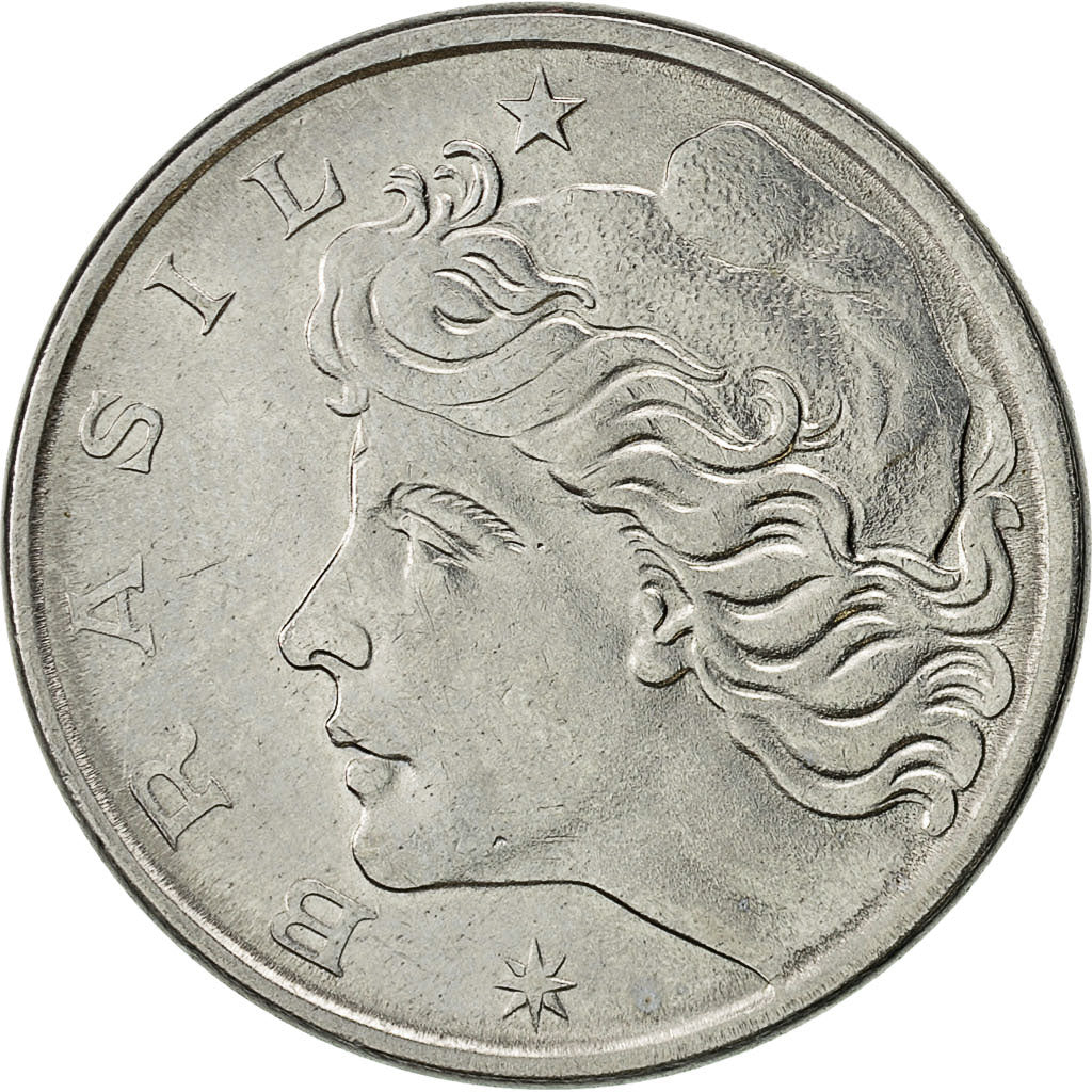 Moneta, Brasile, 50 Centavos, 1976, MB+, Acciaio inossidabile, KM:580b