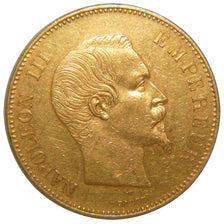 FRANCE, Napoléon III, 100 Francs, 1856, Paris, AU(55-58), Gold, Gadoury #1135, 3