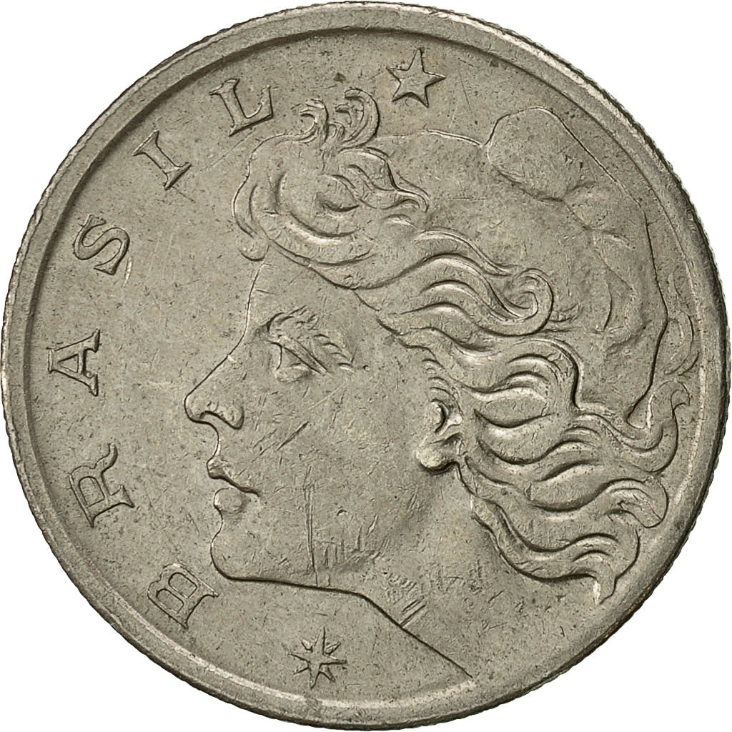 Moneda, Brasil, 10 Centavos, 1967, BC+, Cobre - níquel, KM:578.1