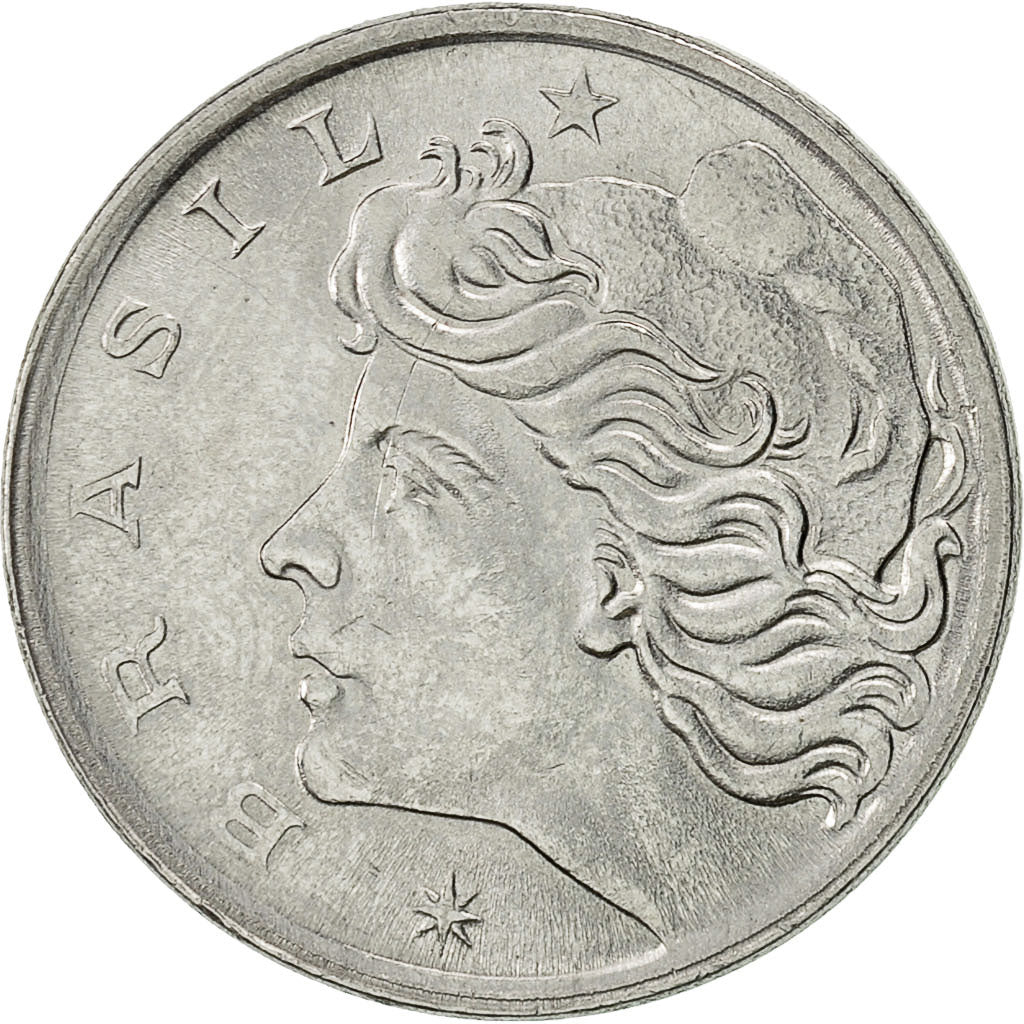 Moneta, Brasile, 5 Centavos, 1976, BB+, Acciaio inossidabile, KM:587.1