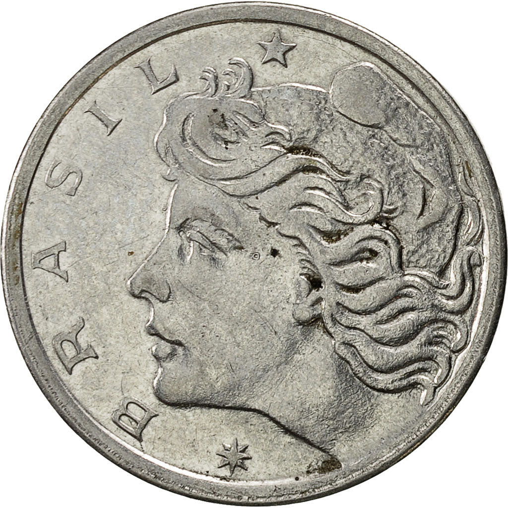 Moneta, Brasile, 2 Centavos, 1969, MB+, Acciaio inossidabile, KM:576.2