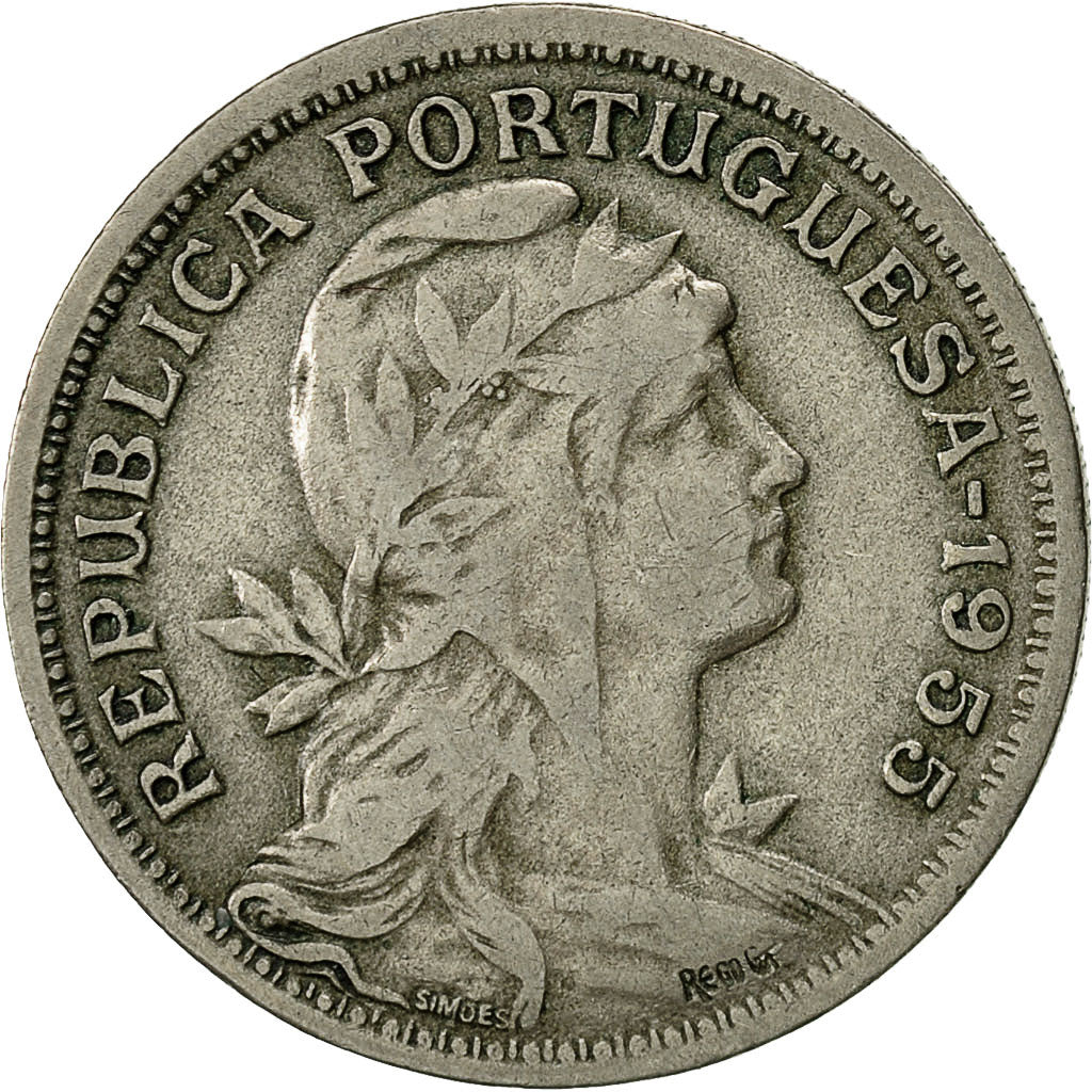Monnaie, Portugal, 50 Centavos, 1955, TB+, Copper-nickel, KM:577