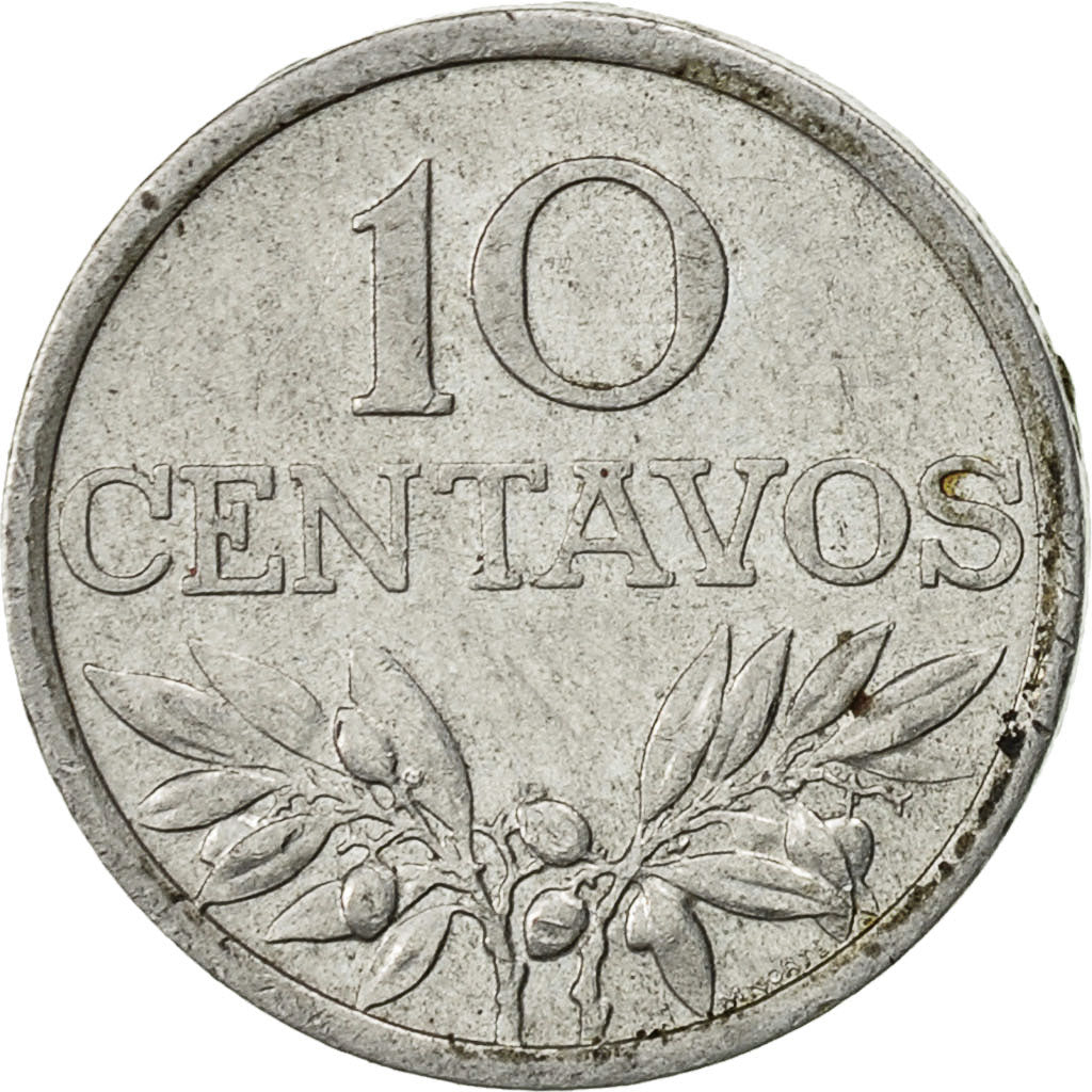 Munten, Portugal, 10 Centavos, 1972, FR, Aluminium, KM:594