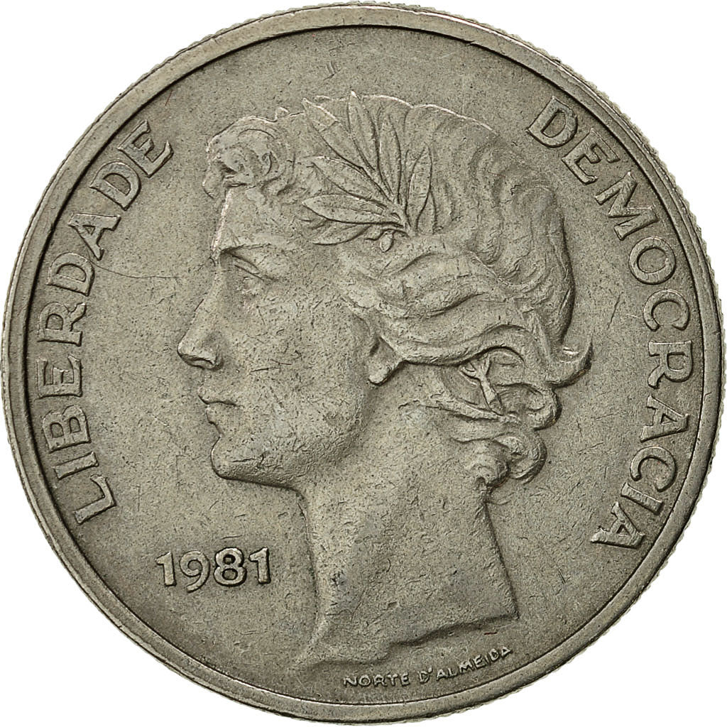 Munten, Portugal, 25 Escudos, 1981, FR+, Copper-nickel, KM:607a