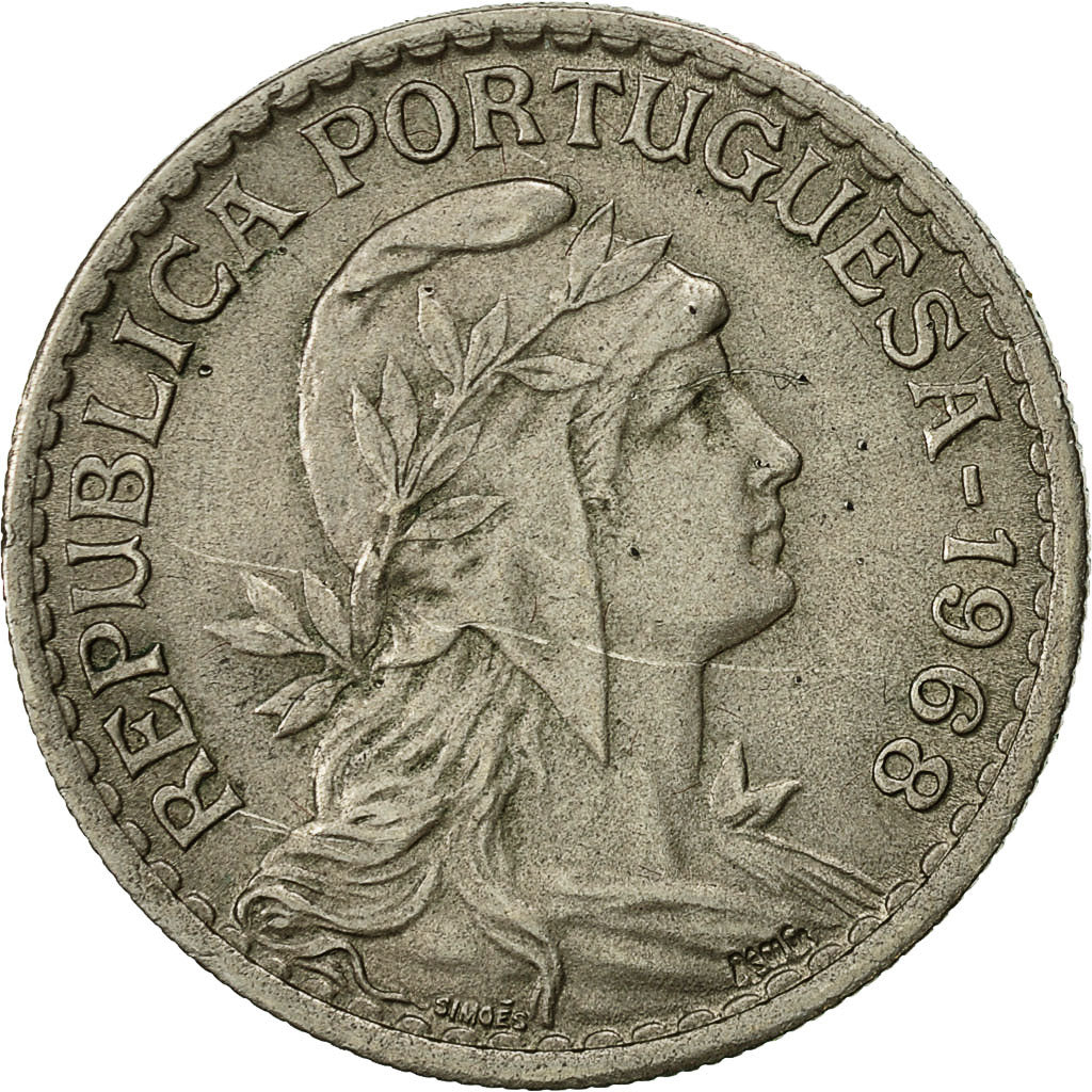 Munten, Portugal, Escudo, 1968, FR+, Copper-nickel, KM:578