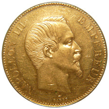 FRANCE, Napoléon III, 100 Francs, 1858, Paris, AU(55-58), Gold, Gadoury #1135, 3