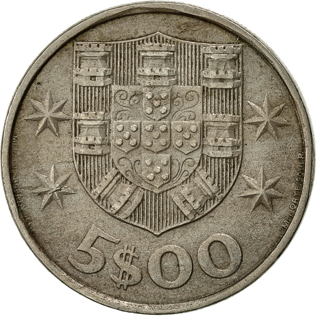 Moneta, Portogallo, 5 Escudos, 1984, MB+, Rame-nichel, KM:591