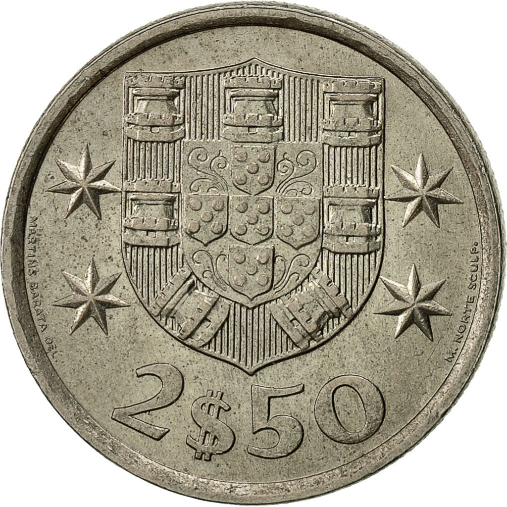 Munten, Portugal, 2-1/2 Escudos, 1981, ZF, Copper-nickel, KM:590