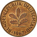 Moneta, GERMANIA - REPUBBLICA FEDERALE, 2 Pfennig, 1967, Hambourg, BB, Bronzo
