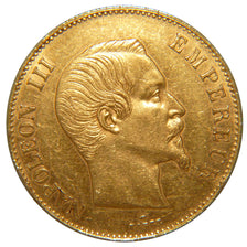 FRANCE, Napoléon III, 100 Francs, 1857, Paris, AU(55-58), Gold, Gadoury #1135, 3