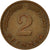 Coin, GERMANY - FEDERAL REPUBLIC, 2 Pfennig, 1963, Hambourg, EF(40-45), Bronze