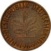 Coin, GERMANY - FEDERAL REPUBLIC, 2 Pfennig, 1966, Karlsruhe, EF(40-45), Bronze