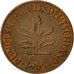 Coin, GERMANY - FEDERAL REPUBLIC, 2 Pfennig, 1965, Karlsruhe, EF(40-45), Bronze