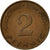 Coin, GERMANY - FEDERAL REPUBLIC, 2 Pfennig, 1959, Karlsruhe, EF(40-45), Bronze