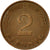 Coin, GERMANY - FEDERAL REPUBLIC, 2 Pfennig, 1961, Karlsruhe, EF(40-45), Bronze