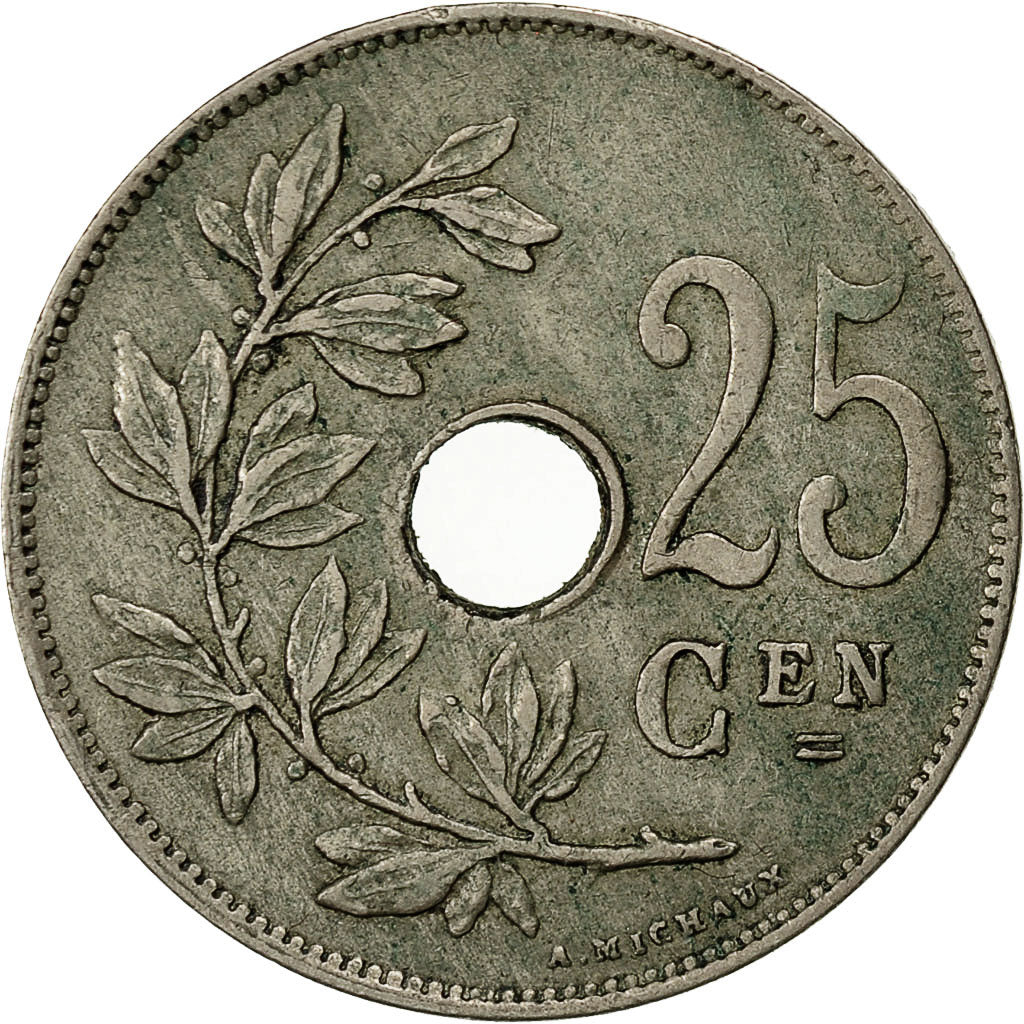 Coin, Belgium, 25 Centimes, 1921, VF(30-35), Copper-nickel, KM:69