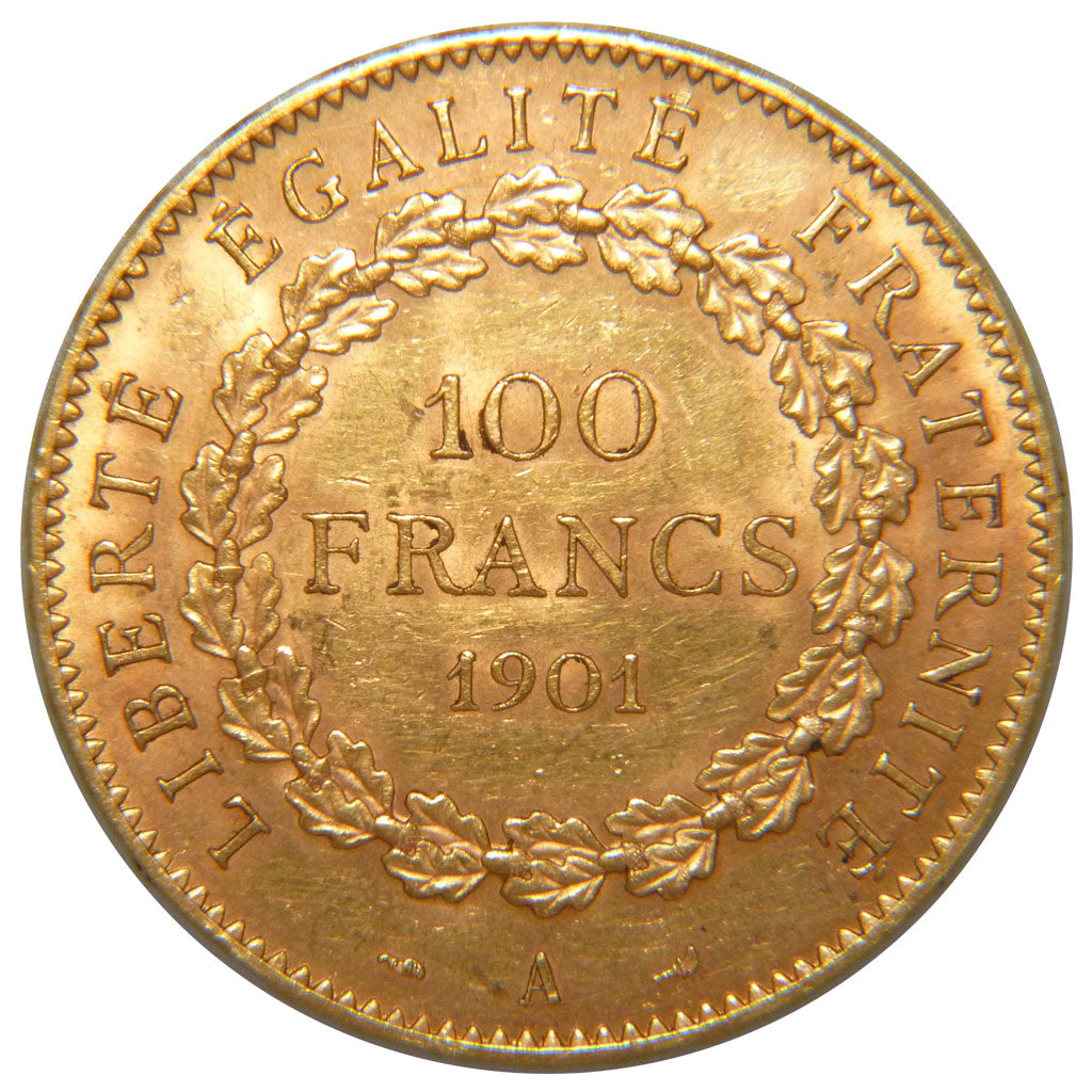 FRANCE, Génie, 100 Francs, 1901, Paris, AU(55-58), Gold, Gadoury #1137, 32.20