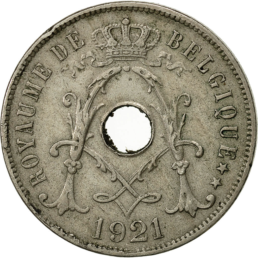 Coin, Belgium, 25 Centimes, 1921, VF(30-35), Copper-nickel, KM:68.1